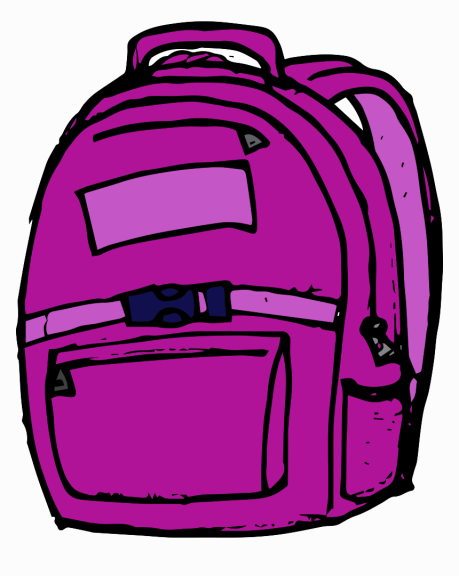 Transparent Backpack Emoji Png - Purple School Bag Clipart, Png Download ,  Transparent Png Image - PNGitem